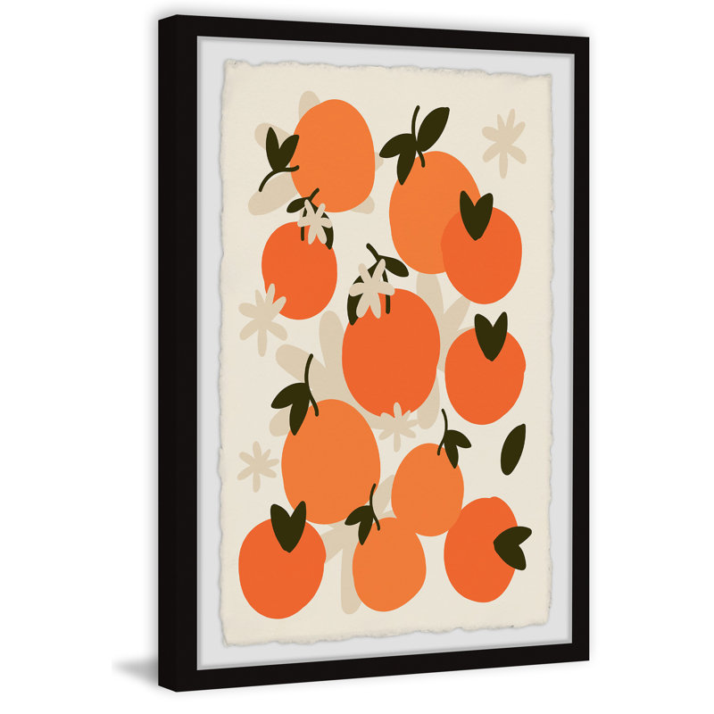 «Juuche Oranges», reproduction encadrée, H 36 po x l 24 po x P 1,5 po