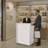 Compact Modern Reception Desk With Lockable Drawer-1374180722