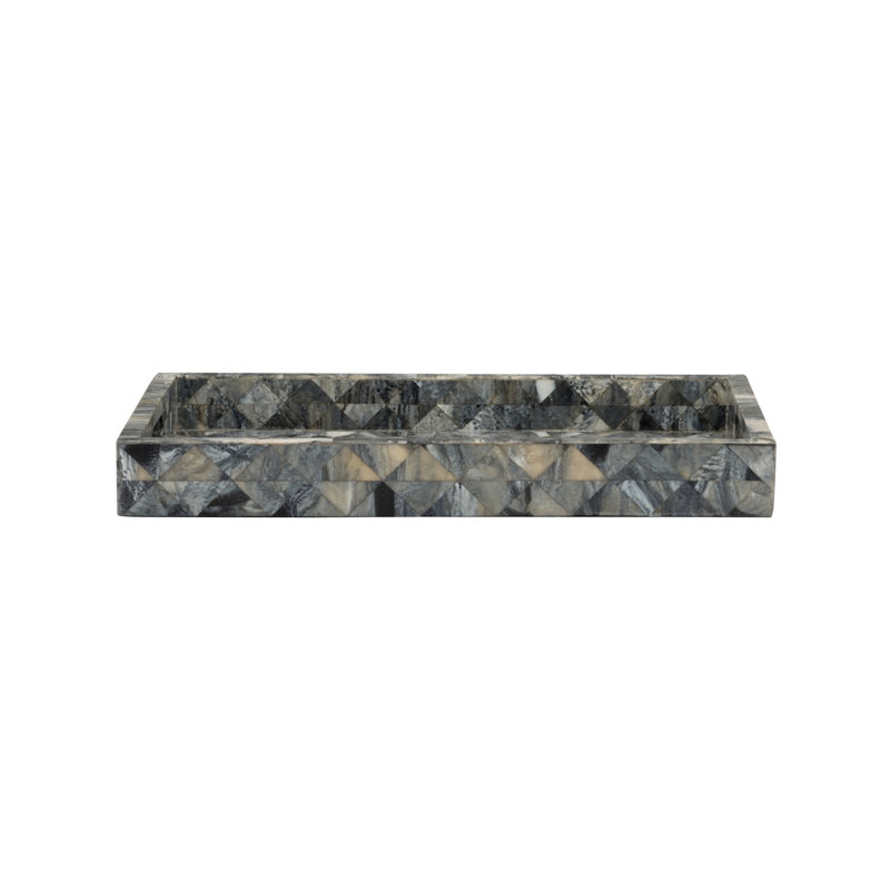 Greer Bone Decorative Tray, 18.25"W x 12.25"D x 2.5"H