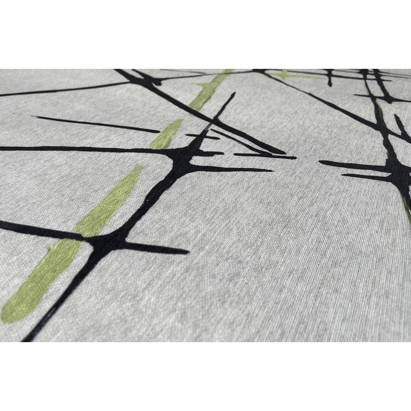 Espinueva Washable Abstract Indoor Rug, Square 4'