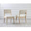 Biscayne Low Back Side Chair in Brown/White