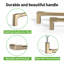 Paquet de 10 poignées d'armoire solides classiques - 6,3 po / 160 mm espacement des vis Poignées de meuble bronze champagne pour commode de salle de bain Armoires de cuisine Poignées d'armoire de chambre à coucher