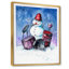 Décoration de Noël de bonhomme de neige jouant du tambour - Décoration murale traditionnelle sur toile-1890065067-1890065066