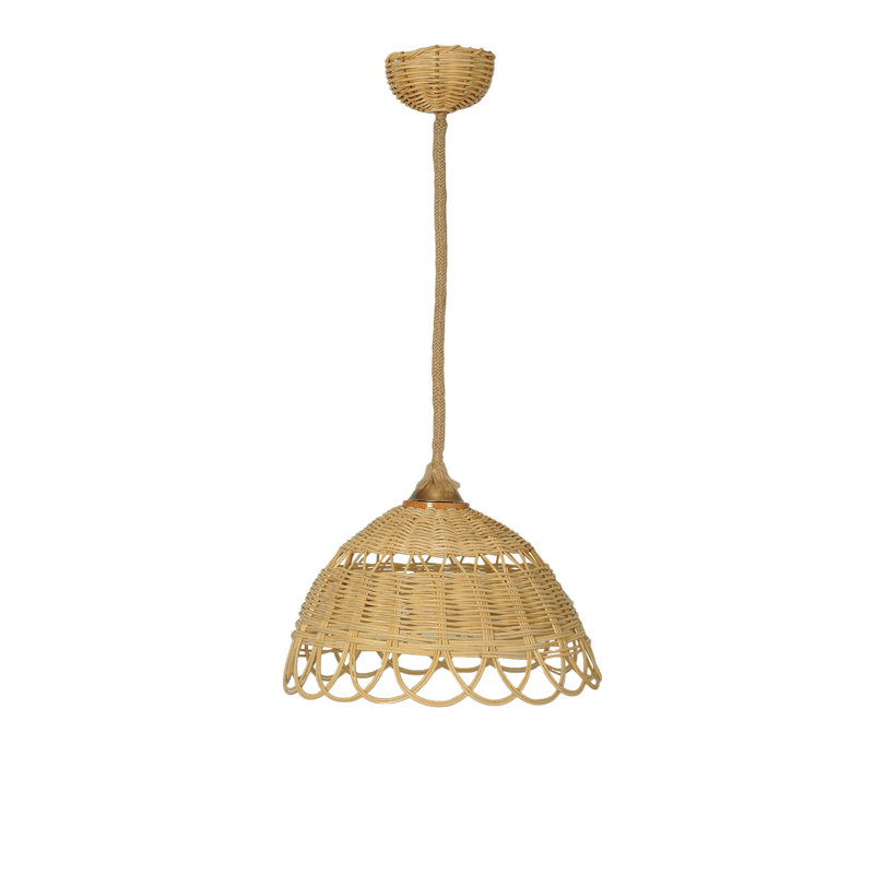 1 - Light Natural Dome Pendant