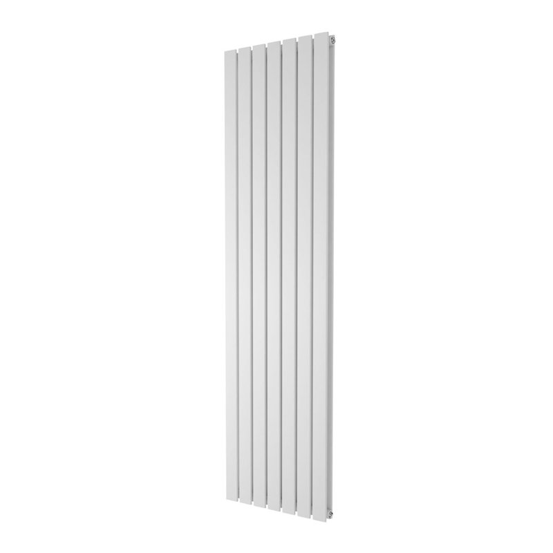 Peter Vertical Flat Double Panel Radiator, White, 120cm H x 47.6cm W x 5.8cm D