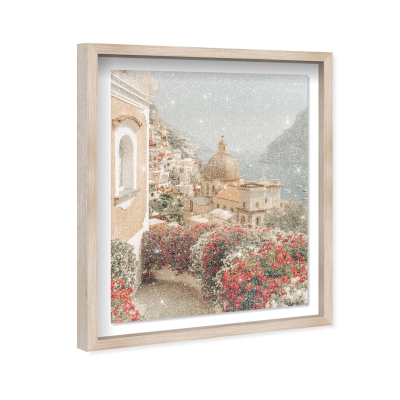 Clifftop Crimson I Shadowbox Nautical & Beach Print by Oliver Gal, Black Frame, 16 x 20, 37.5"H x 46.5"W, White Shadowbox