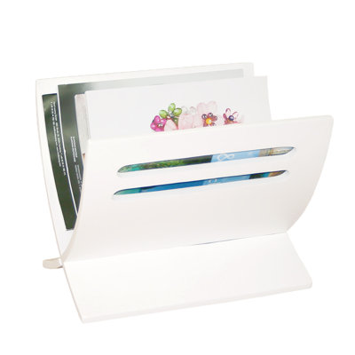 Portwood Wood Free Standing Magazine Rack