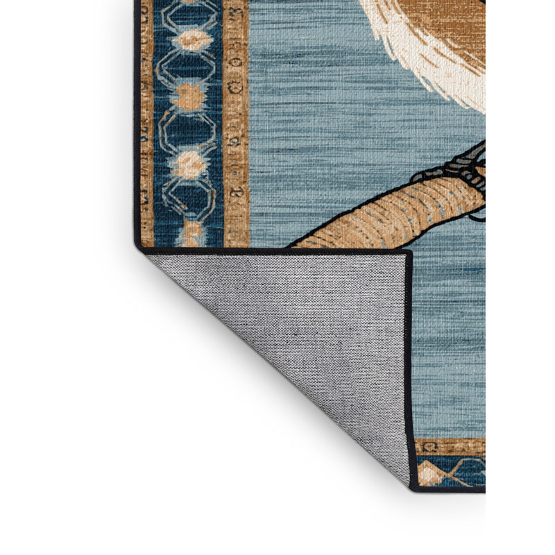 Washable Eastern Bluebird Birds Area Rug