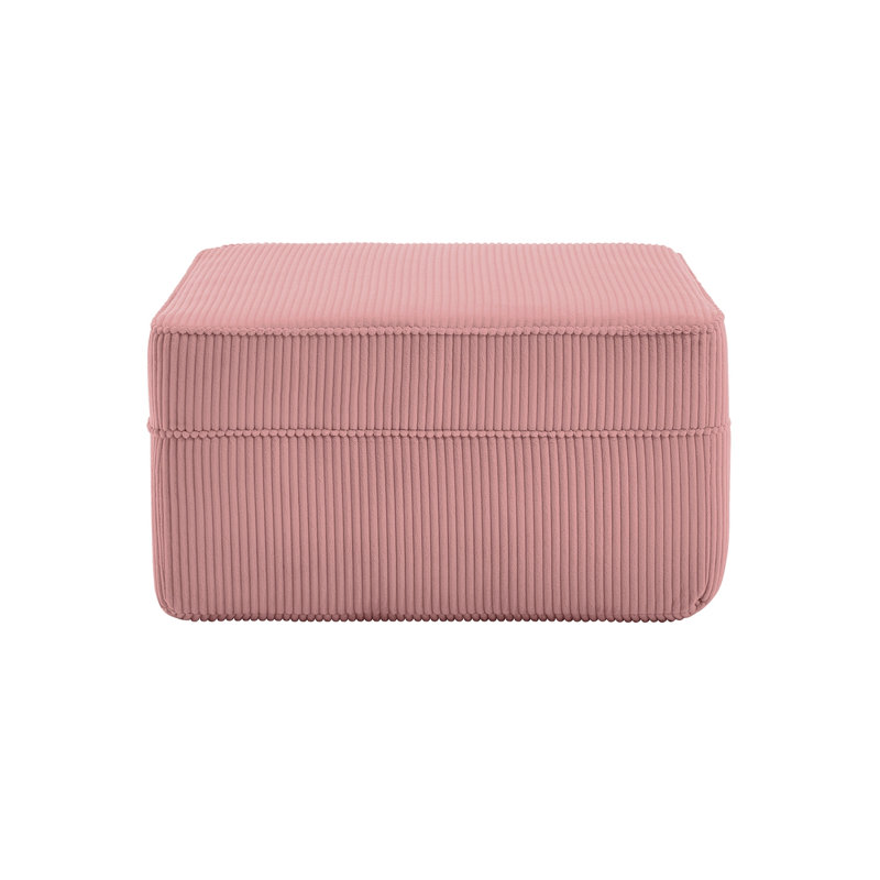 Martha Ottoman Corduroy -Pink, Pink
