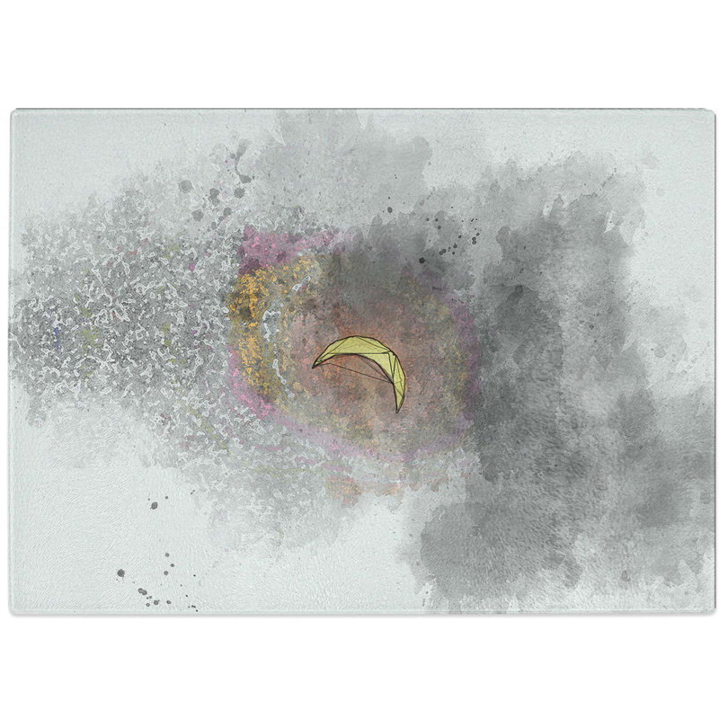 Tempered Glass Solar Eclipse Chopping Board, 39 cm W x 28.5 cm L