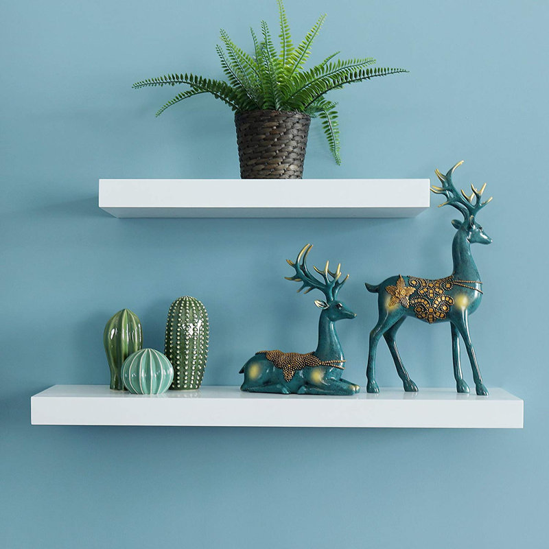 Himmelmann Floating Shelf, 2" H x 23.5" W x 9.25" D, White