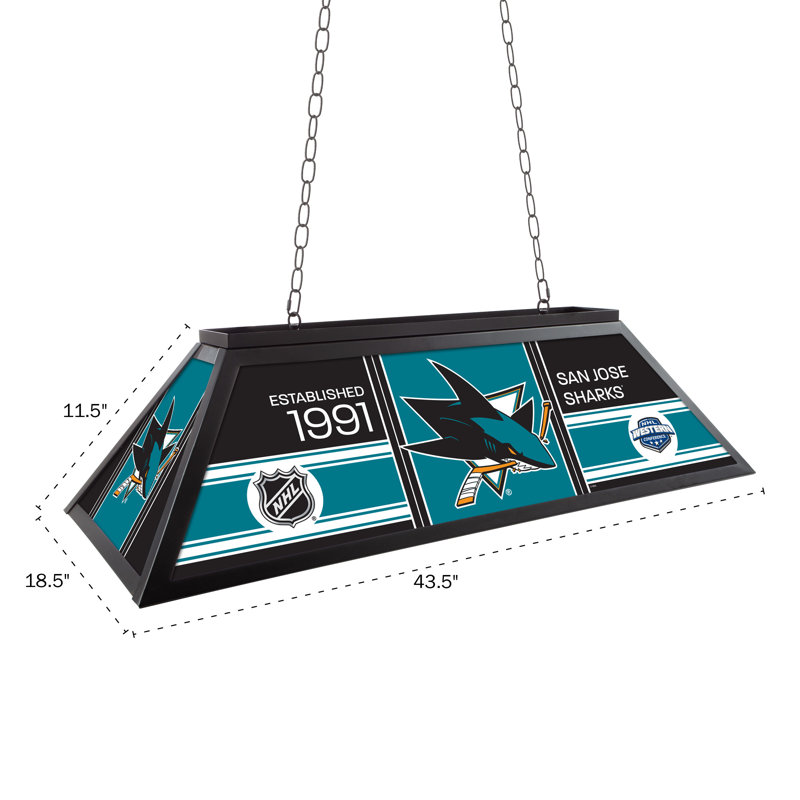 San Jose Sharks Patch  44-Inch Pool Table Light