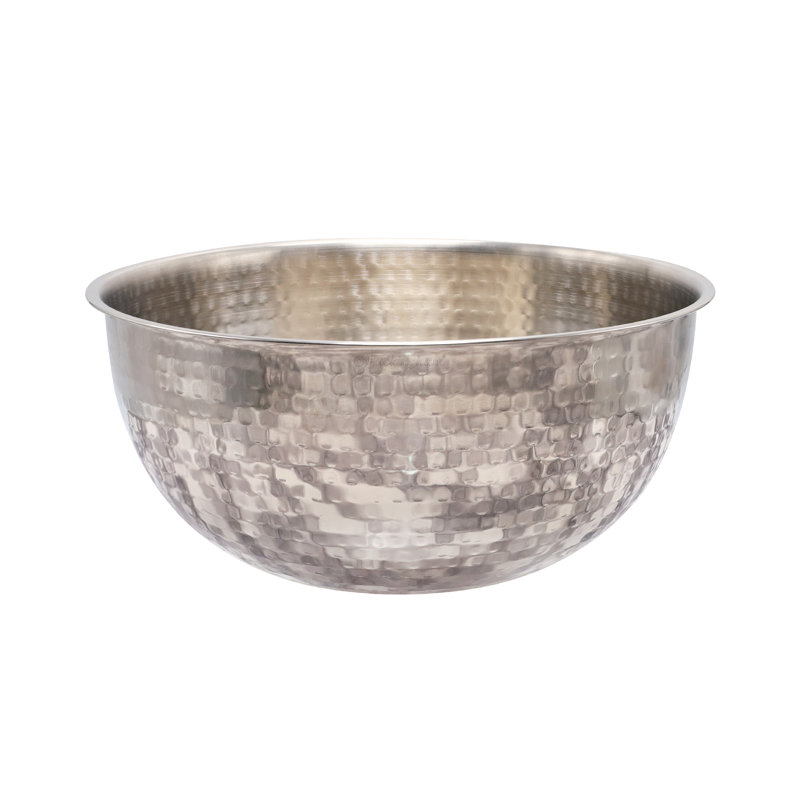 Buckingham Salad Mixing Bowl Stainless Steel with Hammered Effect, 30cm