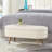 Oval Boucle Storage Ottoman Bench-101694307