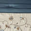 Édredon bleu marine 7 pièces - brodé, 2 taies décoratives, 3 coussins, jupe de lit, option fer à repasser, design élégant, facile à laver et