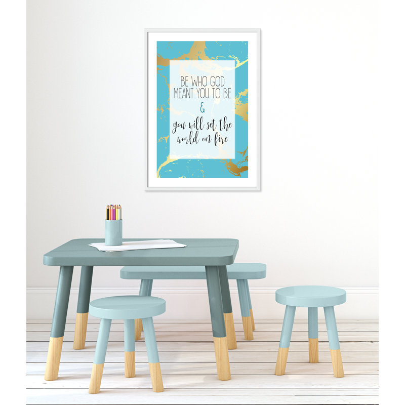 «Set the World», art encadré, H 35,5 po x l 25,5 po x P 1,19 po, Encadré de boîte blanc