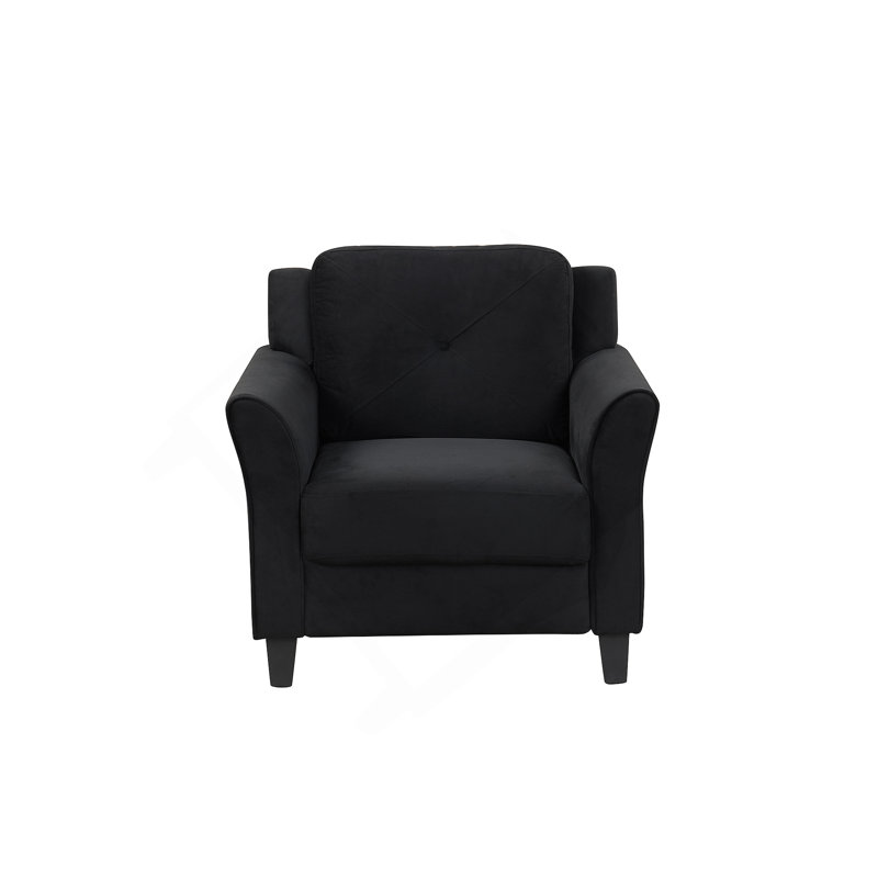 Canapé confortable en polyester avec accoudoirs évasés pour des moments de détente