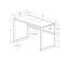 Bureau d'ordinateur, bureau personnel, ordinateur portable, travail, métal, verre trempé, contemporain, moderne-117199113