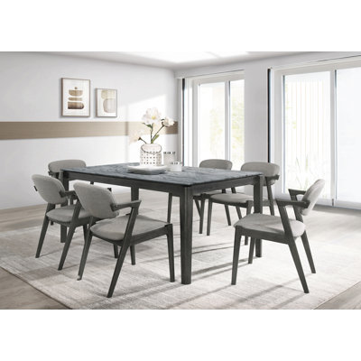 Rectangular Dining Set in Black and Gray