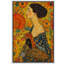 «Woman with Floral Patterns Art», reproduction d'art sur toile encadrée-1014691150-1014691148