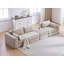 Ensemble de canapé modulaire rembourré, canapé modulaire en L de 100 po avec 5 coussins, canapé-lit bricolage pour salon, appartement, chambre à coucher, chameau