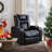36.22" W Luxury Individual Seat Top Faux Leather Home Theater Seat Recliners Quadruple Seat with USB & Dual Cup holders & Arm Storage (Set of 4)-730519180