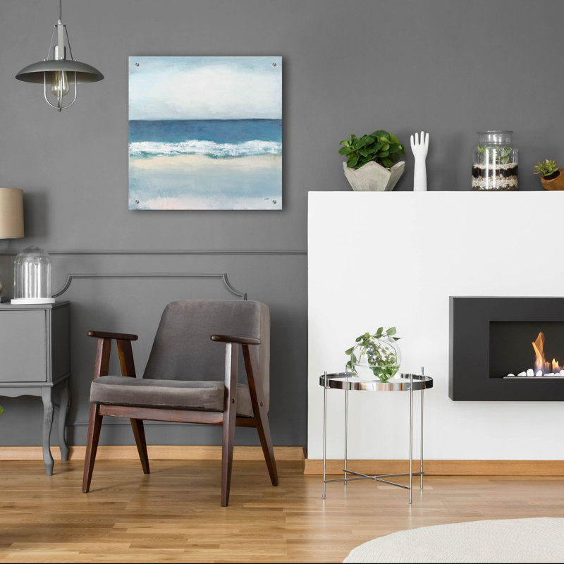 Epic Art 'Calming Coast' by Julia Purinton Acrylic Glass Wall Art, 24" H x 24" W