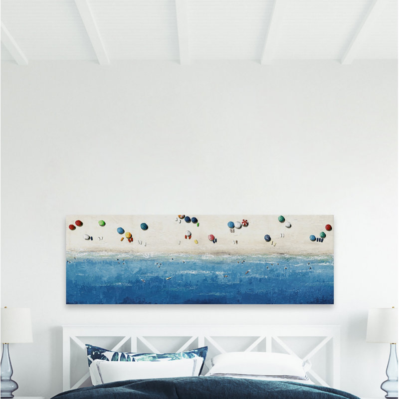 Beach Getaway 1 Piece Wrapped Canvas Painting, 25cm H x 76cm W x 3.81cm D