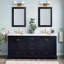 Quen 72" Freestanding Double Basin Vanity Set with Cabinet, Vanity Top, and Oval Undermount Sinks-233081540-232991333-232991336