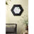 Versatile Hexagonal Mirror With Sturdy Wood Frame, Perfect For Enhancing Any Room's Decor And Functionality
