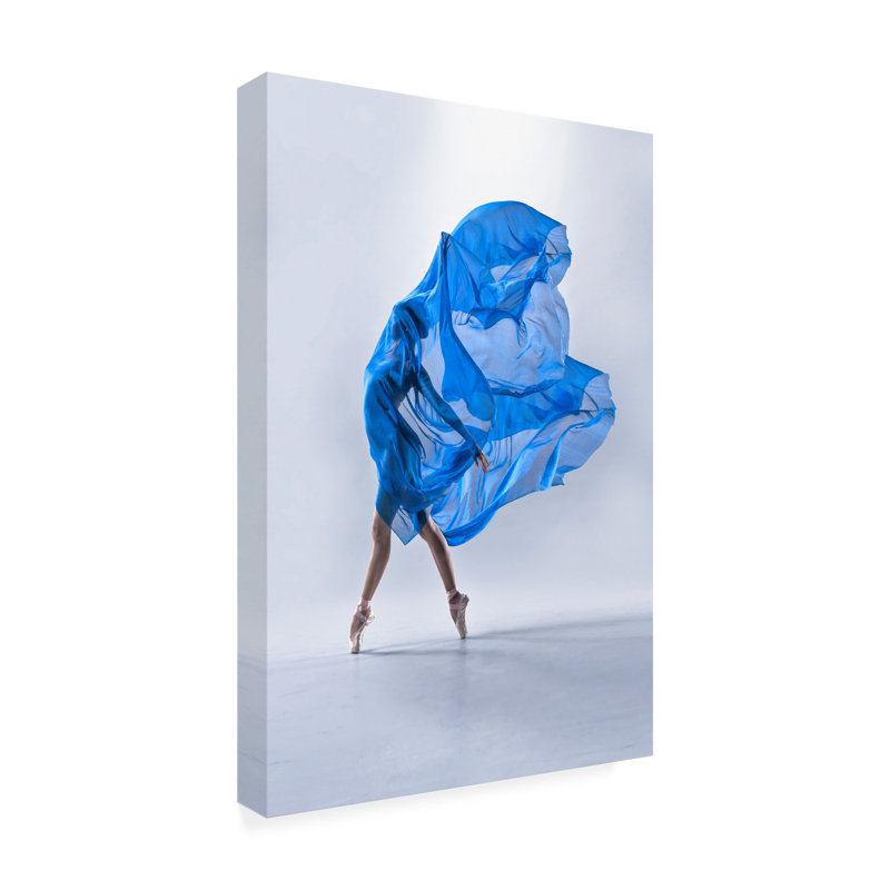 Art sur toile bleu bolar Ajar Setiadi, H 24 po x l 16 po
