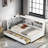 Lordina Bed with Upholstered Storage Headboard, Side Shelves and A Rotating Board-1313555168