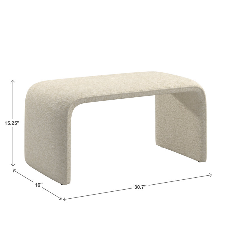 Gainsborough Contemporary Ottoman - Boucle, White