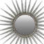 Miroir d'appoint mural 30 "gris argenté Sunburst