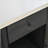 Outdoor kitchen island made of pine wood, with a stainless steel roof, ample storage space, towel and spice racks, spiral wine opener, black-296518013
