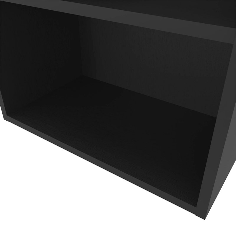 Armoire murale avec rangement ouvert, Noir