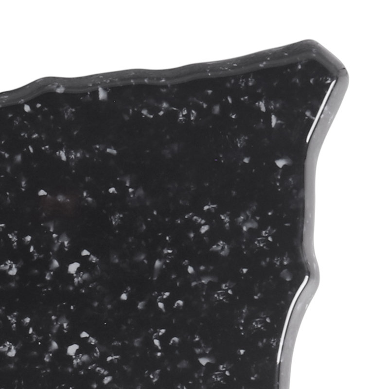Plat de service irrégulier en mélamine, Granite noir