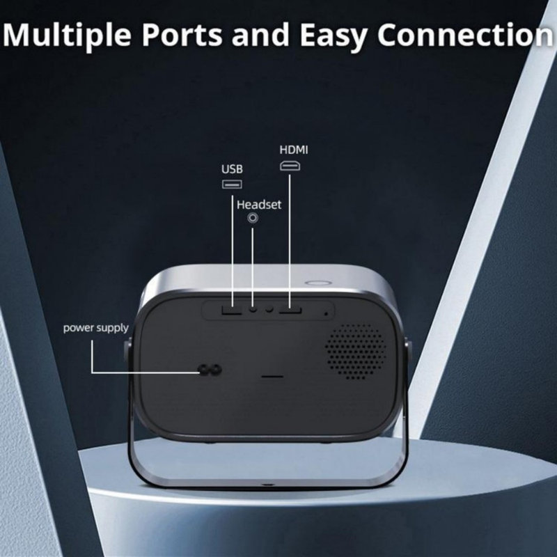 A10 Compact Gimbal Projector, Hd 4k Home Smart Portable Projector
