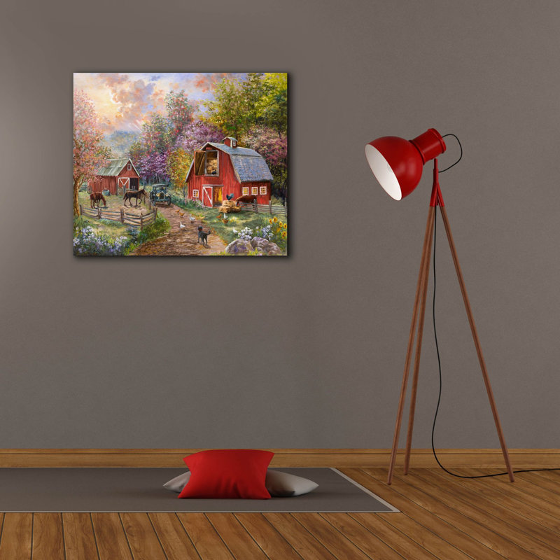 «Horse Farm Glen» par Nicky Boehme, art mural sur toile, L 26 po x H 30 po