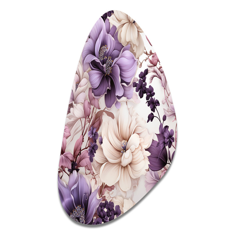 Edgardown - Décoration murale irrégulière en métal à motif floral d'automne, H 39 po x l 21 po
