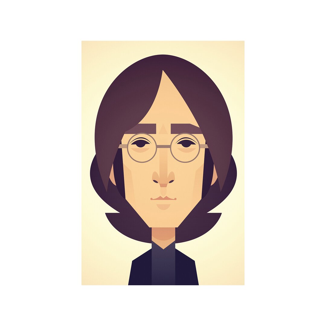 Gerahmtes Leinwandbild John Lennon von Stanley Chow