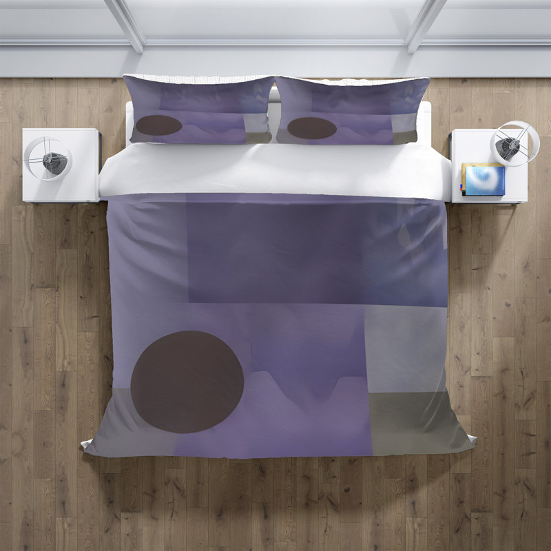 Polyester Abstract Duvet Cover, King Duvet Cover + 2 King Shams