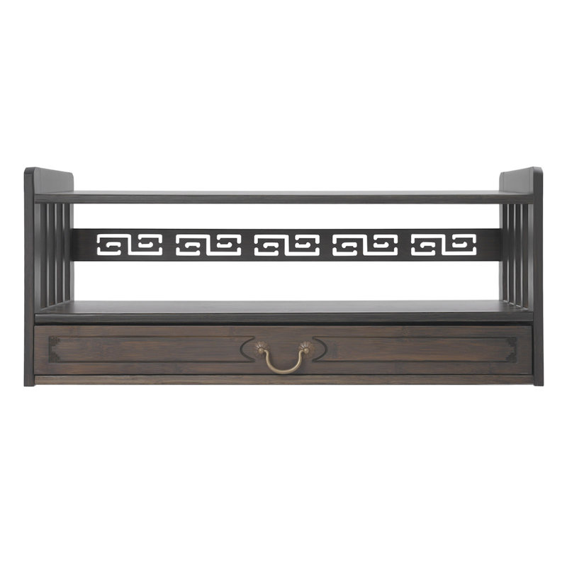 Desktop Organizer Altar Table With Drawer, nut-brown