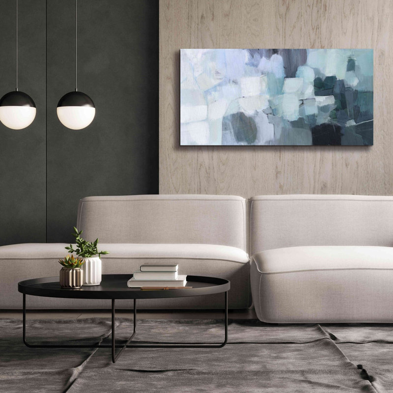 «Blue Deluge II» par Victoria Borges, impression sur toile, H 30 po x l 60 po x P 1,5 po