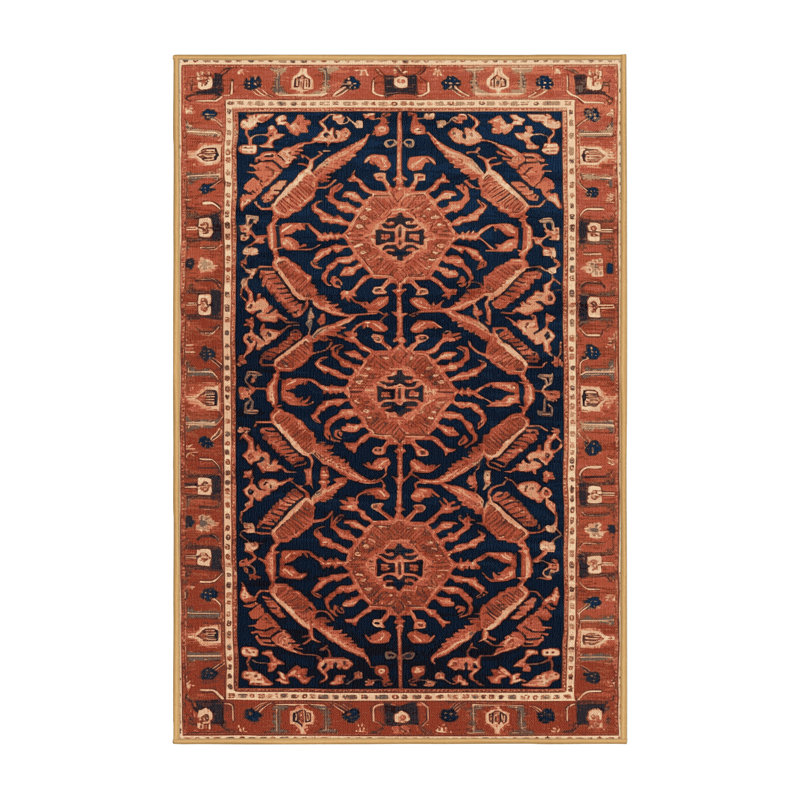 Tapis brun lavable à la machine, Rectangulaire 2 pi x 3 pi