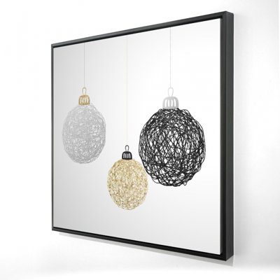 «Three Christmas Balls» sur toile