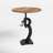 Reiber Round Solid Wood Top Metal Base Dining Table