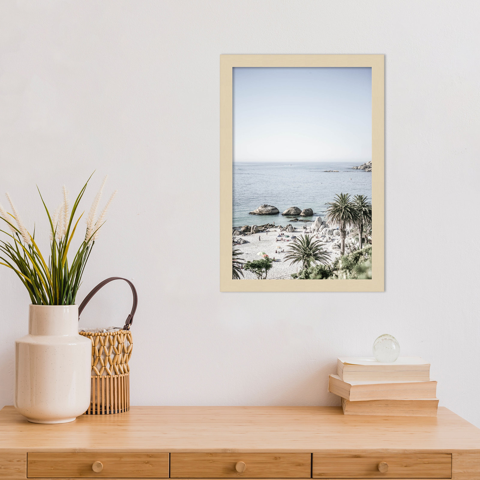 Pindall "Clifton Beach" Print, Brown, 17" H x 12" W