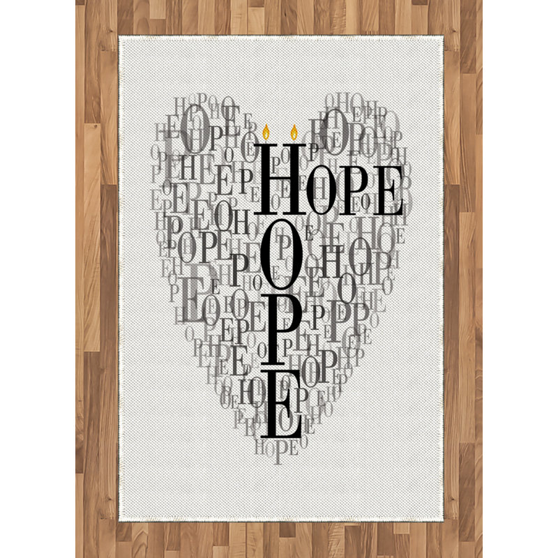 Hope High Density Long Fiber Poly Threads Decorative Area Rug Carpet, Rectangle 4' x 5'8"