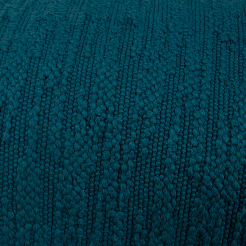 Textured Cotton Throw Pillow, Teal